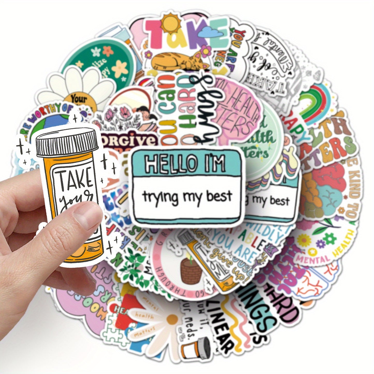 Mental Health inspirational assorted stickers - Random Selection