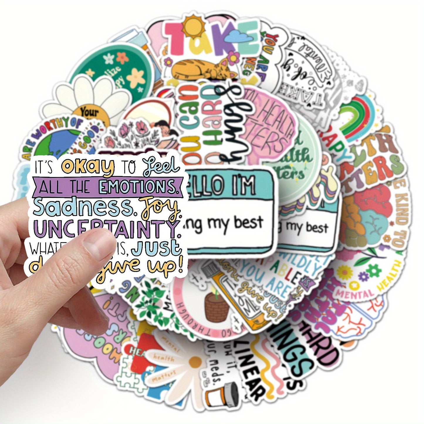 Mental Health inspirational assorted stickers - Random Selection