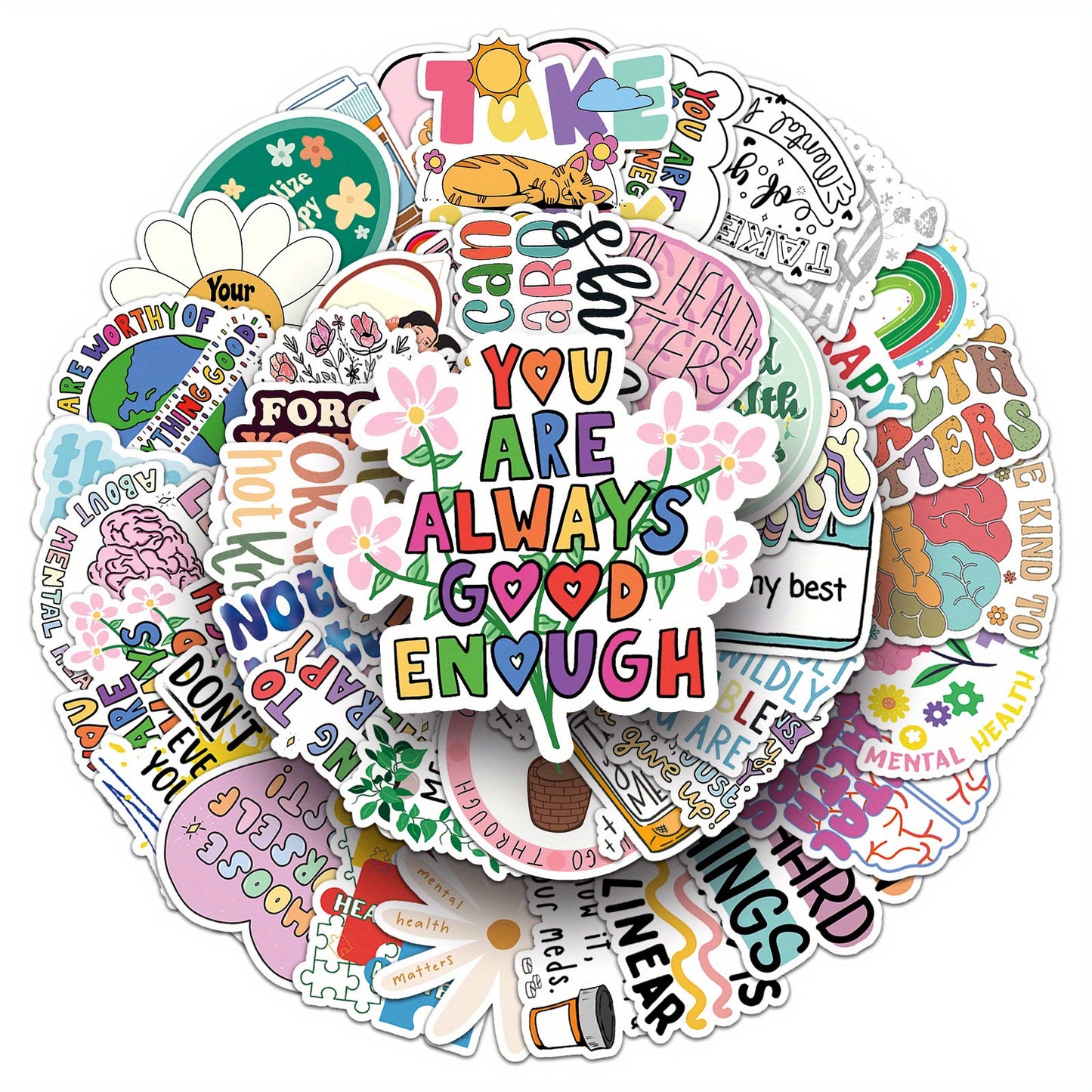 Mental Health inspirational assorted stickers - Random Selection