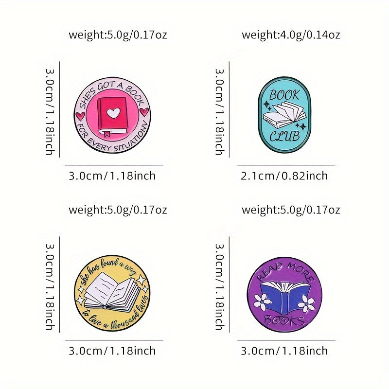Book Lover's Pins - 4 styles