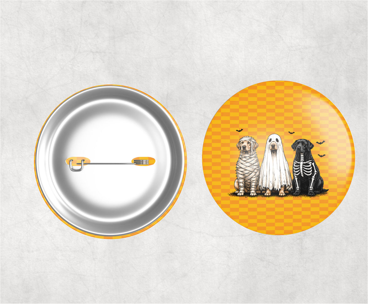 Adorable spooky halloween dogs Button