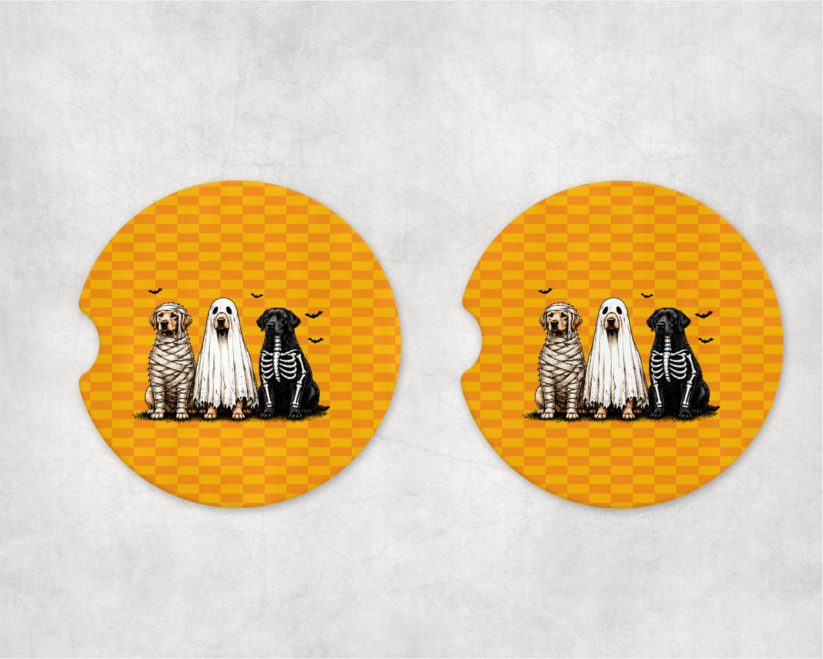 Adorable spooky halloween dogs Car Coasters