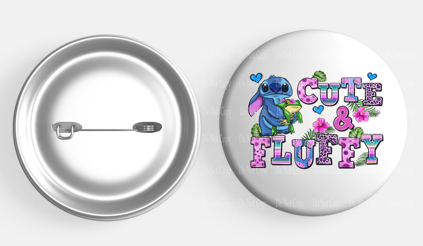Stitch Cute and Fluffy Button