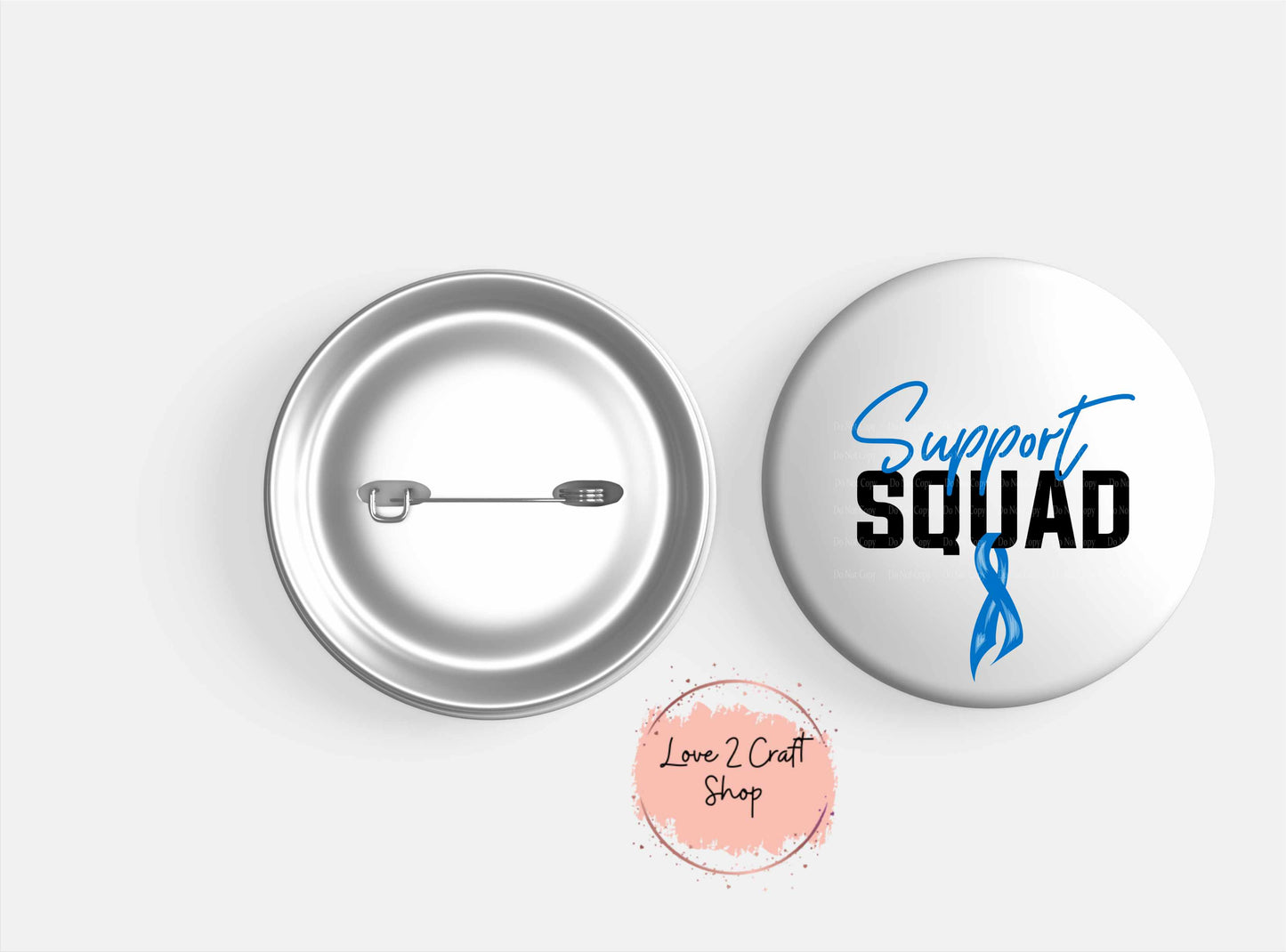 Colon Cancer ribbon Support Squad 1", 1.5" or 2" Button