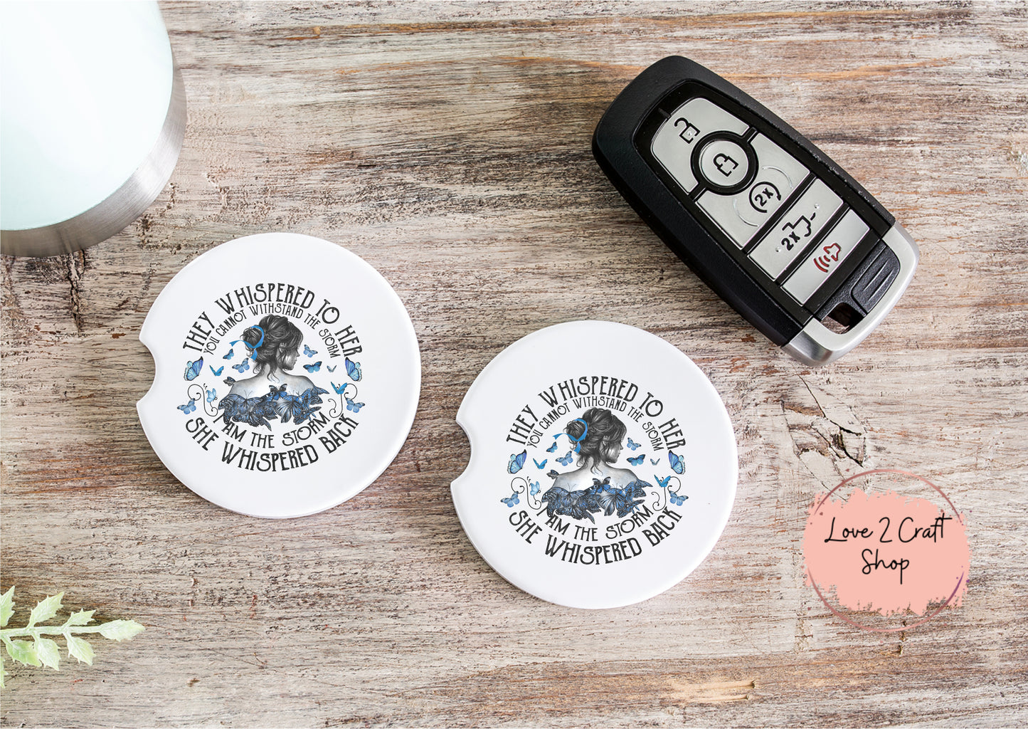 Colon Cancer They whispered to her, You cannot withstand the storm Car Coasters