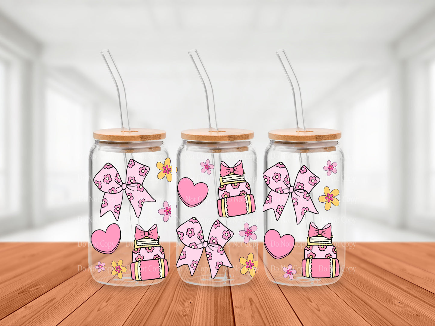 Coquette Book Lovers Cold Brew Glass Tumbler