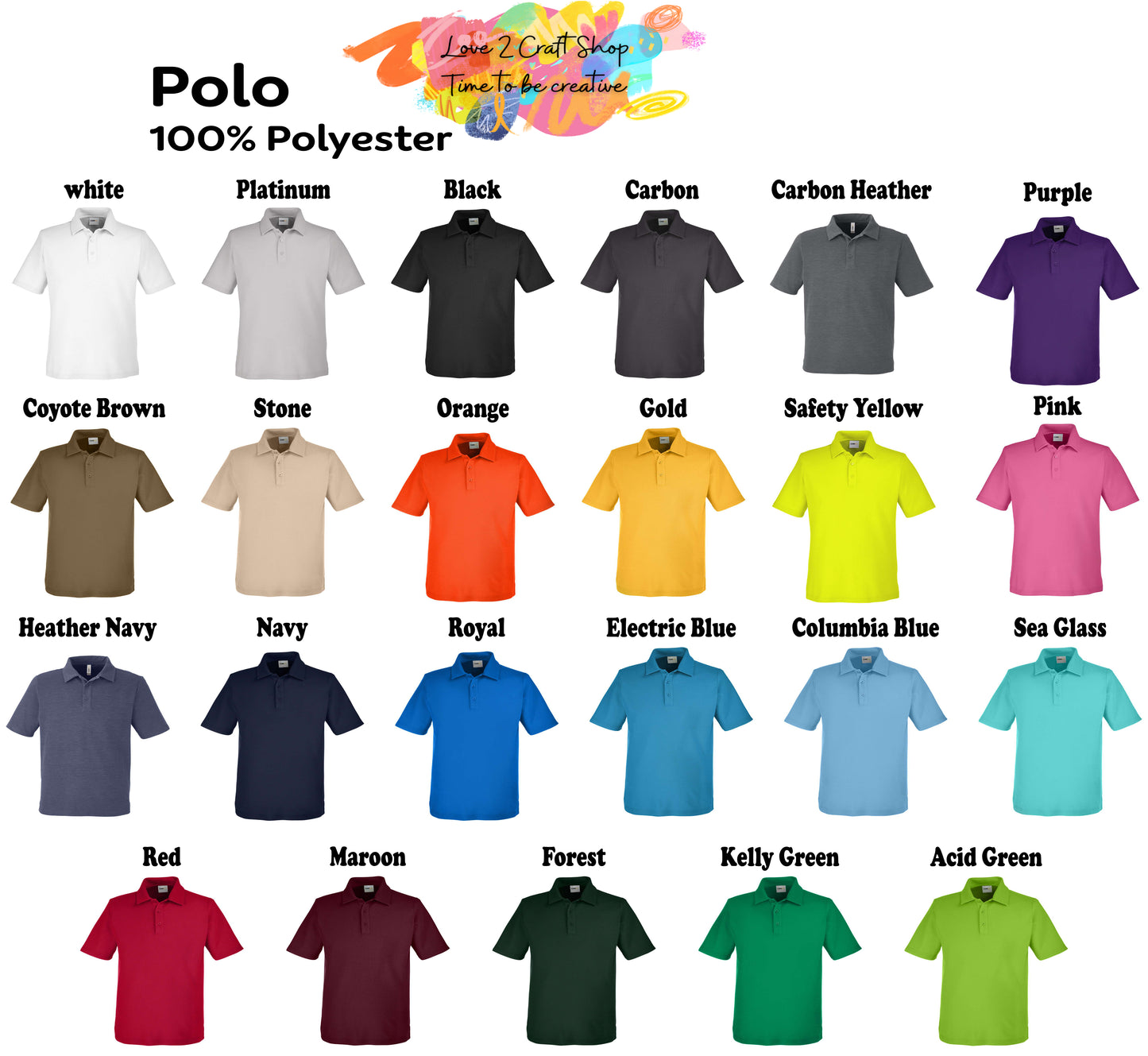 Custom Business logo Polo Shirt 100% Polyester
