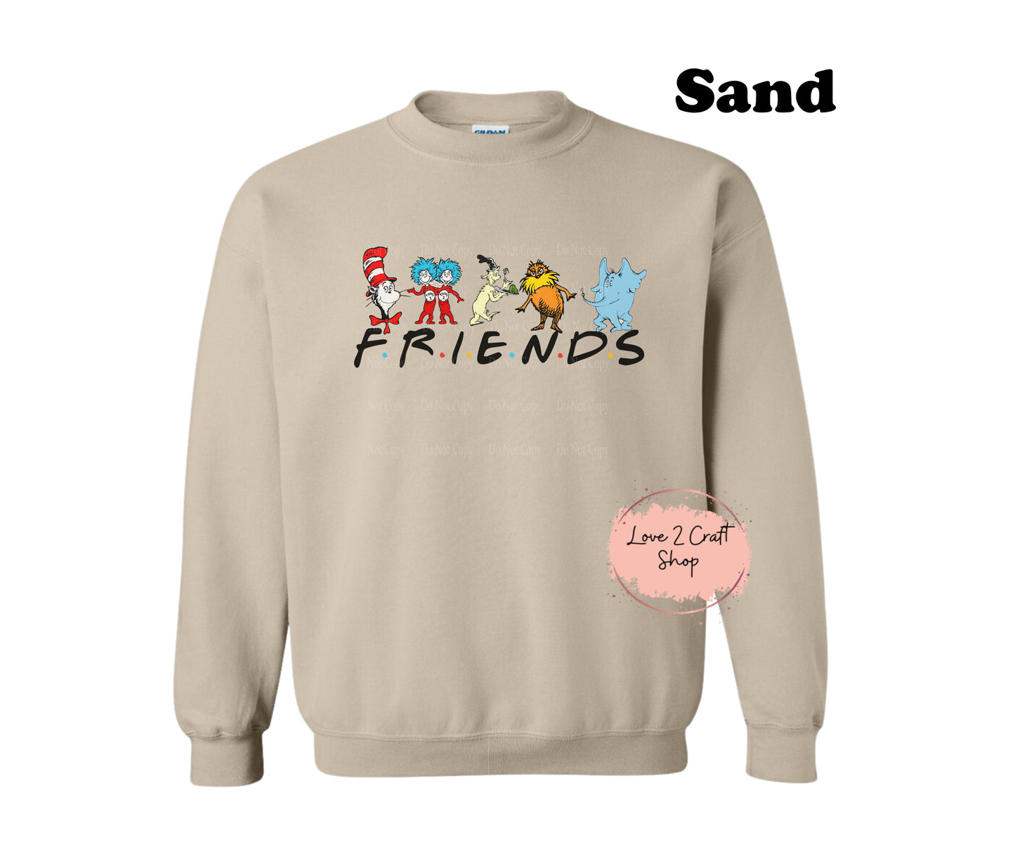 Dr Seuss Friends Crewneck