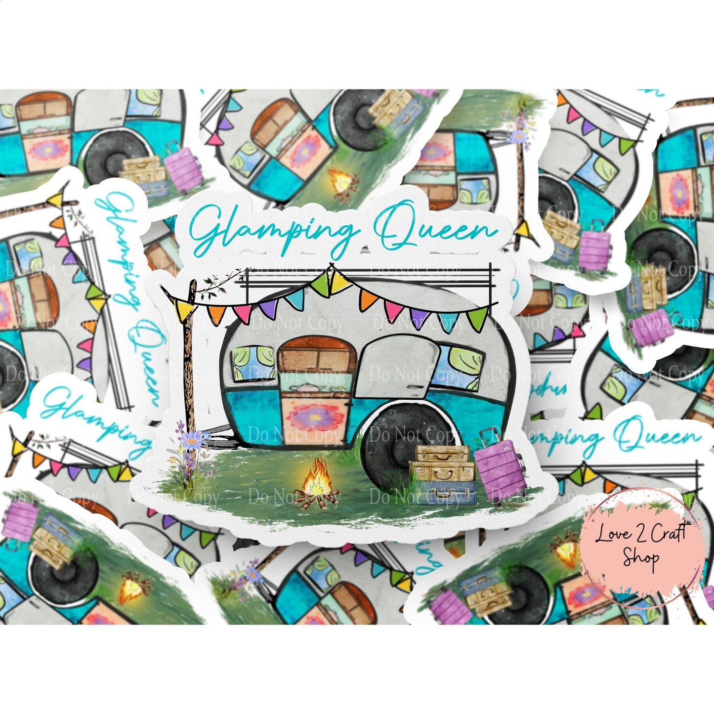 Glamping Queen Stickers
