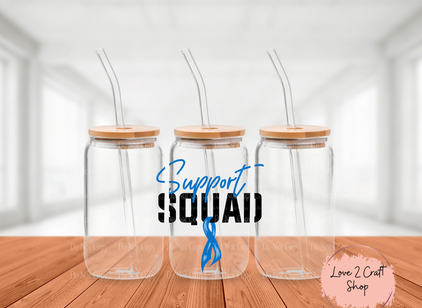 Colon Cancer ribbon Support Squad Cold Brew Glass Tumbler