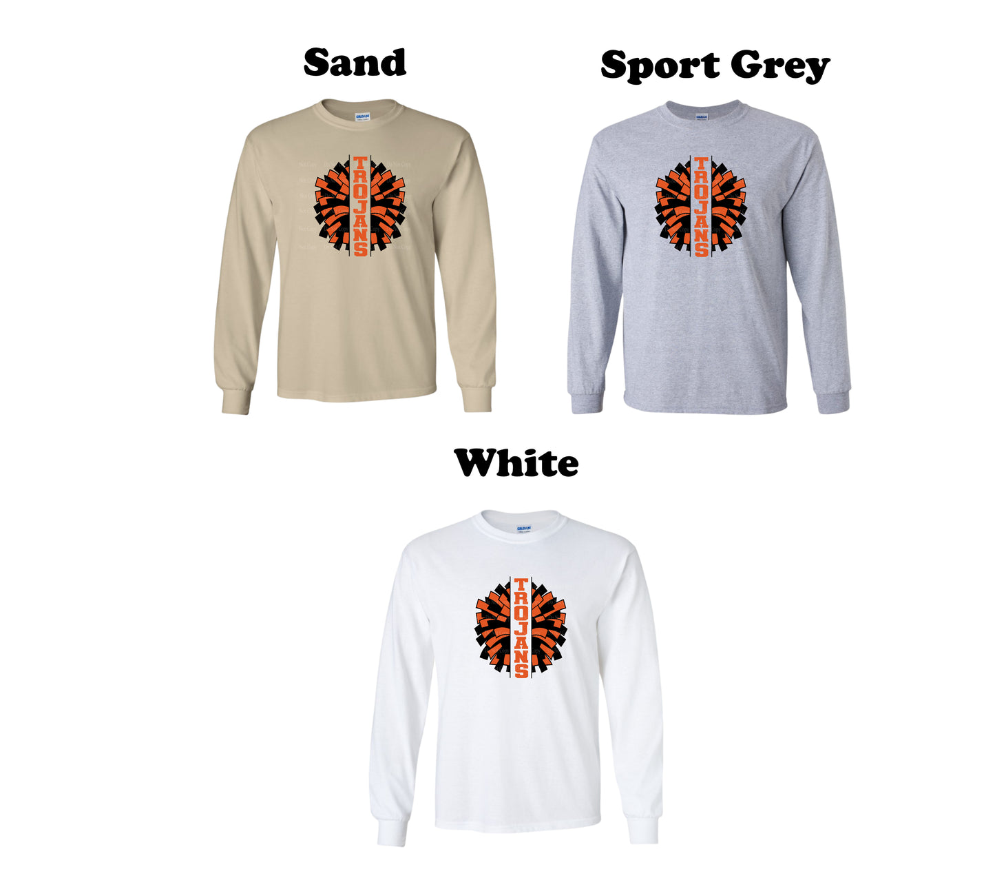 Trojans Cheer Pom Pom Long Sleeve