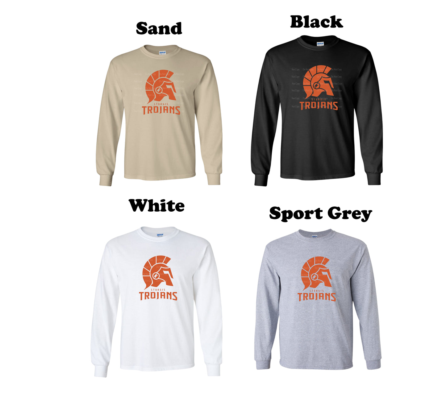 Sturgis Trojans Orange Logo Long Sleeve