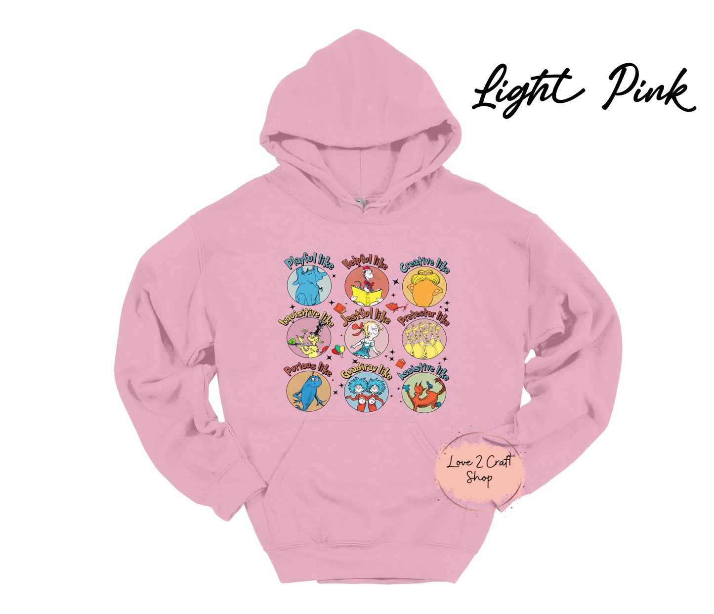 Be Payful, Helpful, creative, Inquisitive, Jestful, Protector, Purious, Guardian, Protective like Cat in the Hat Hoodie