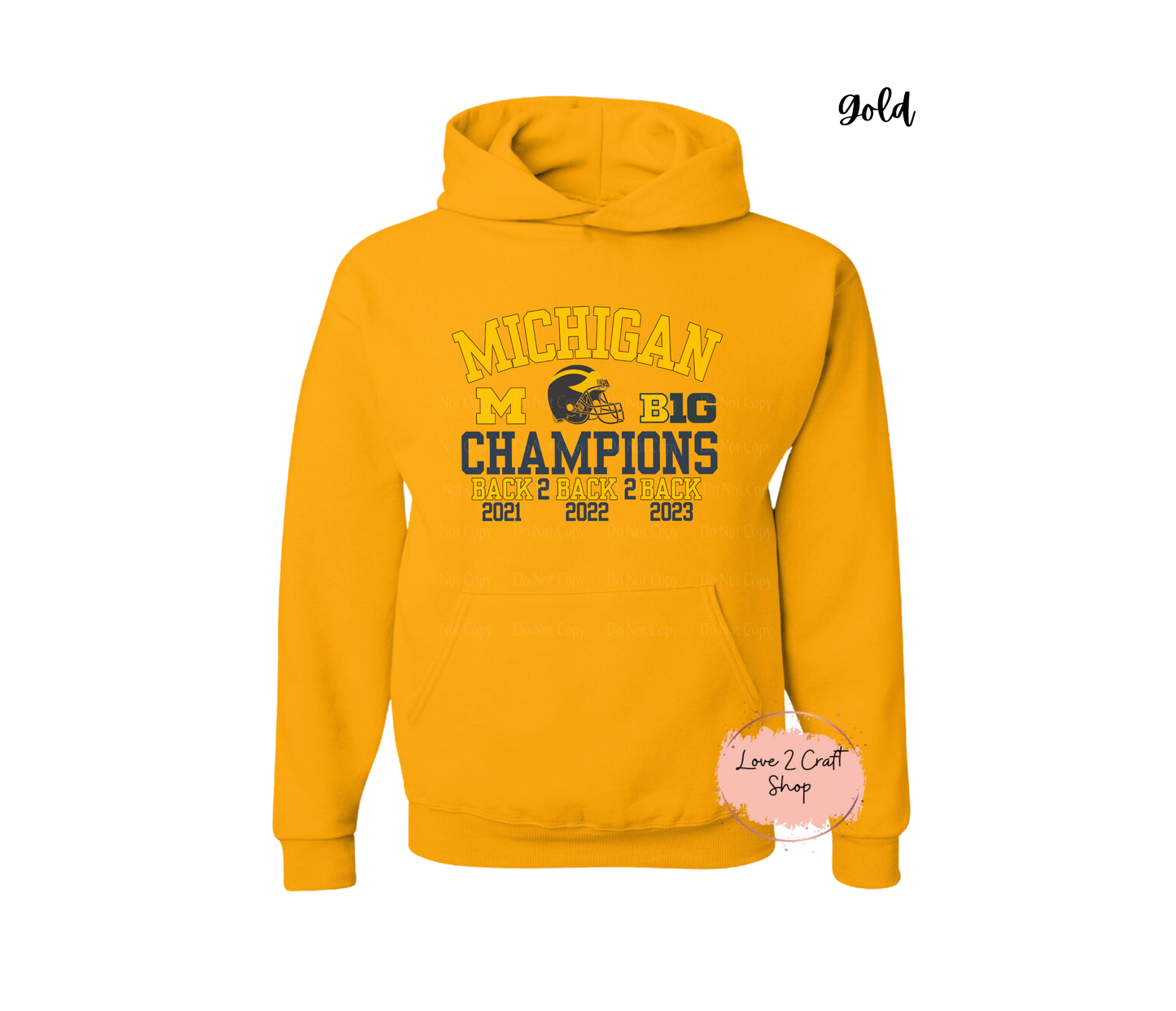 Michigan Wolverines Football 2023 Back to Back champions Hoodie