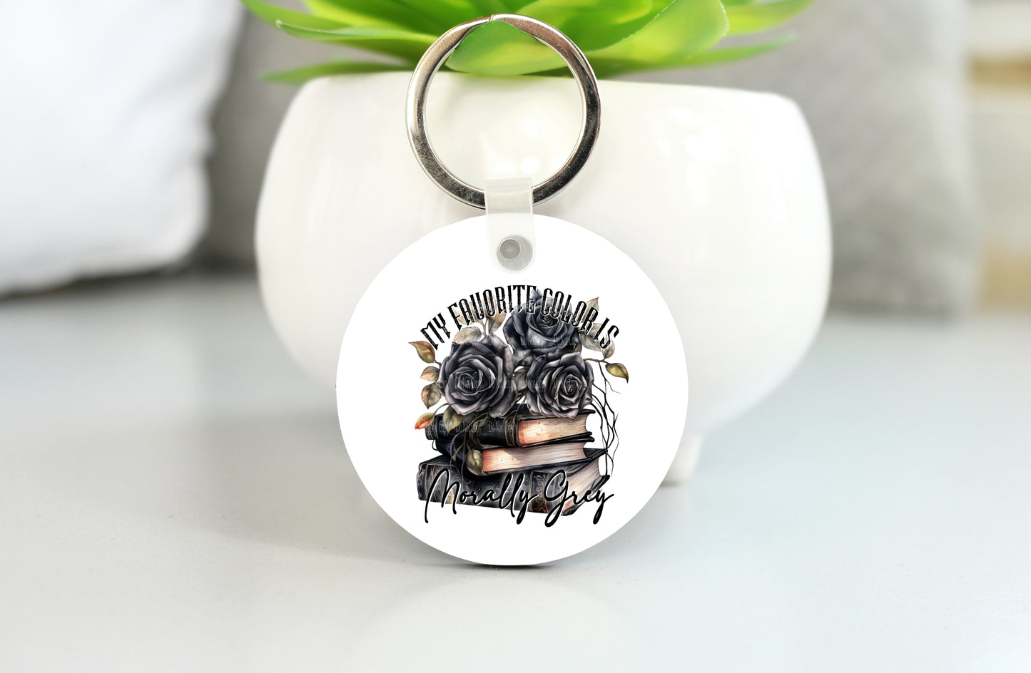 My Favorite Color is Morally Grey - Dark Romance Key chain