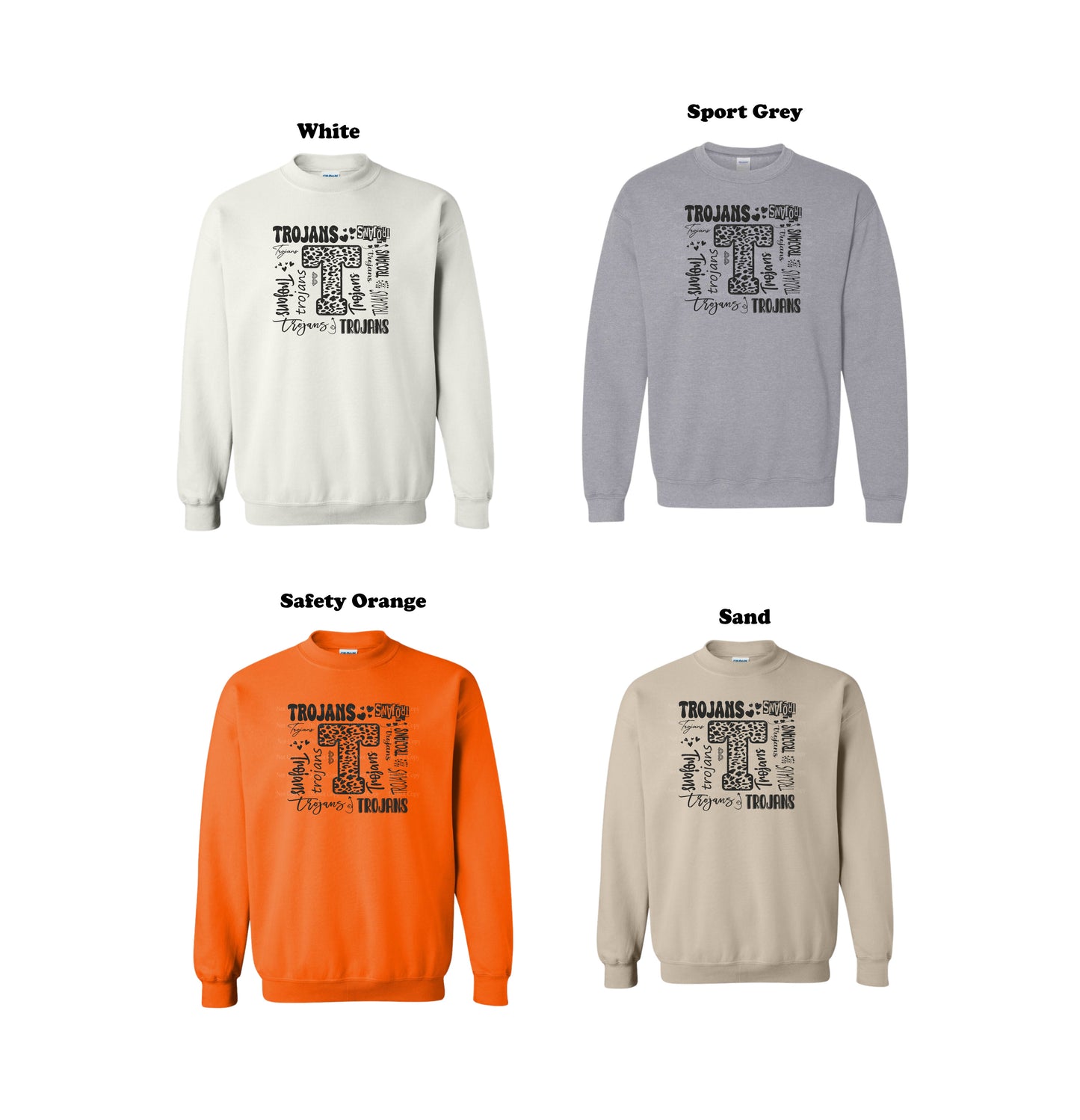 Sturgis Trojans Square Typography Crewneck Sweatshirt