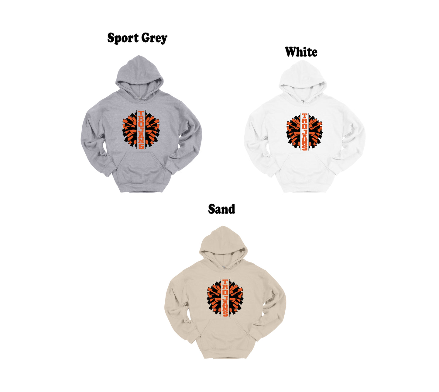 Trojans Cheer Pom Pom Hooded Sweatshirt