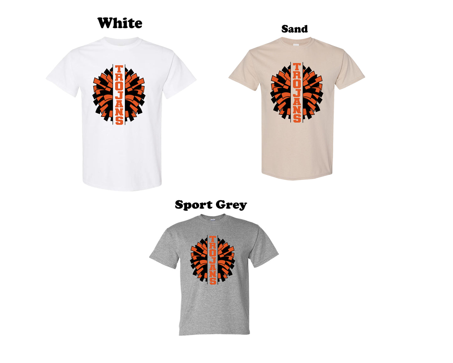 Trojans Cheer Pom Pom Tee