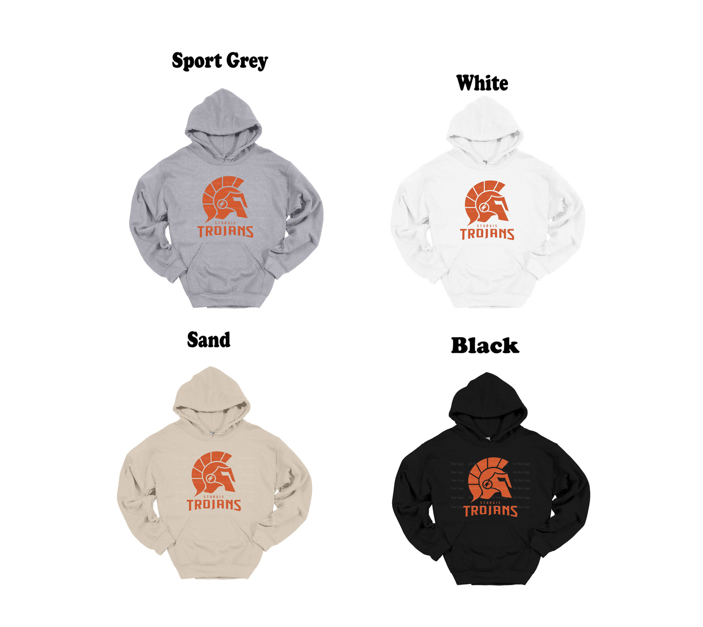 Sturgis Trojans Orange Logo Hooded Sweatshirt