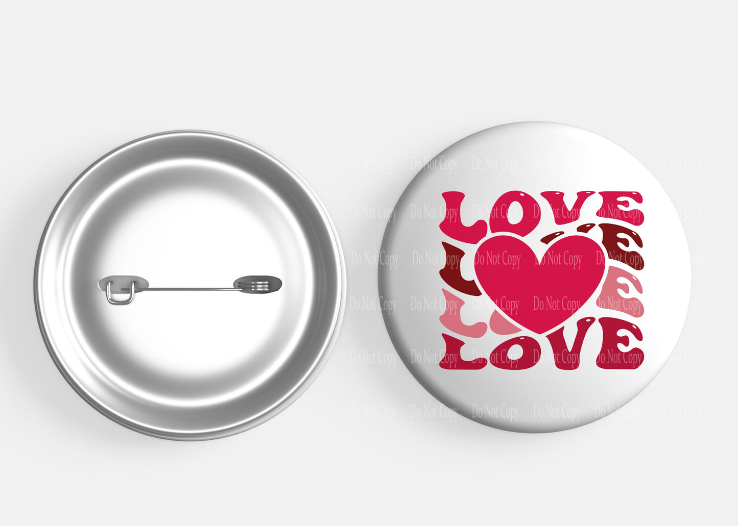 Love Stacked words with Heart button