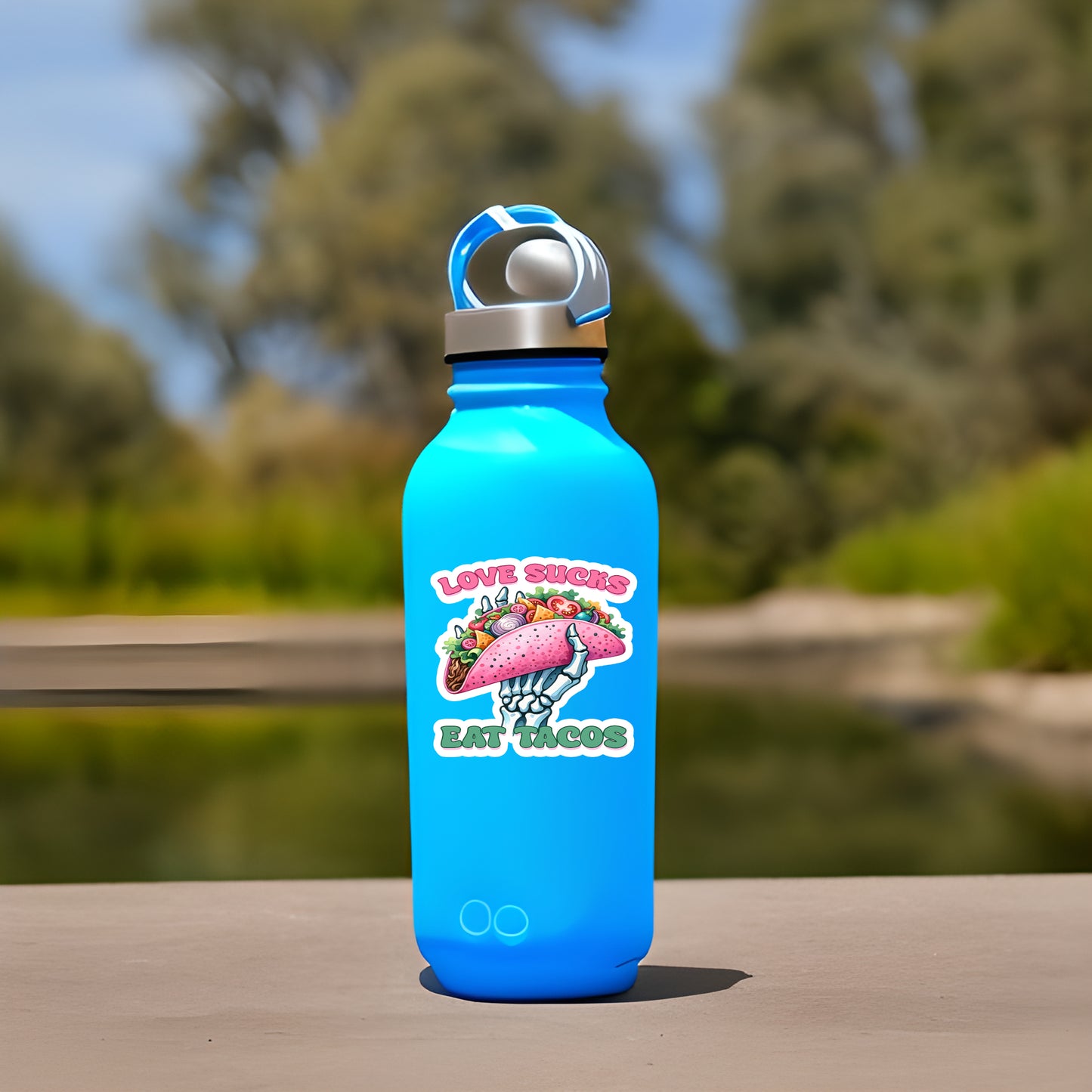 Anti-Valentines Love Sucks eat Tacos Stickers