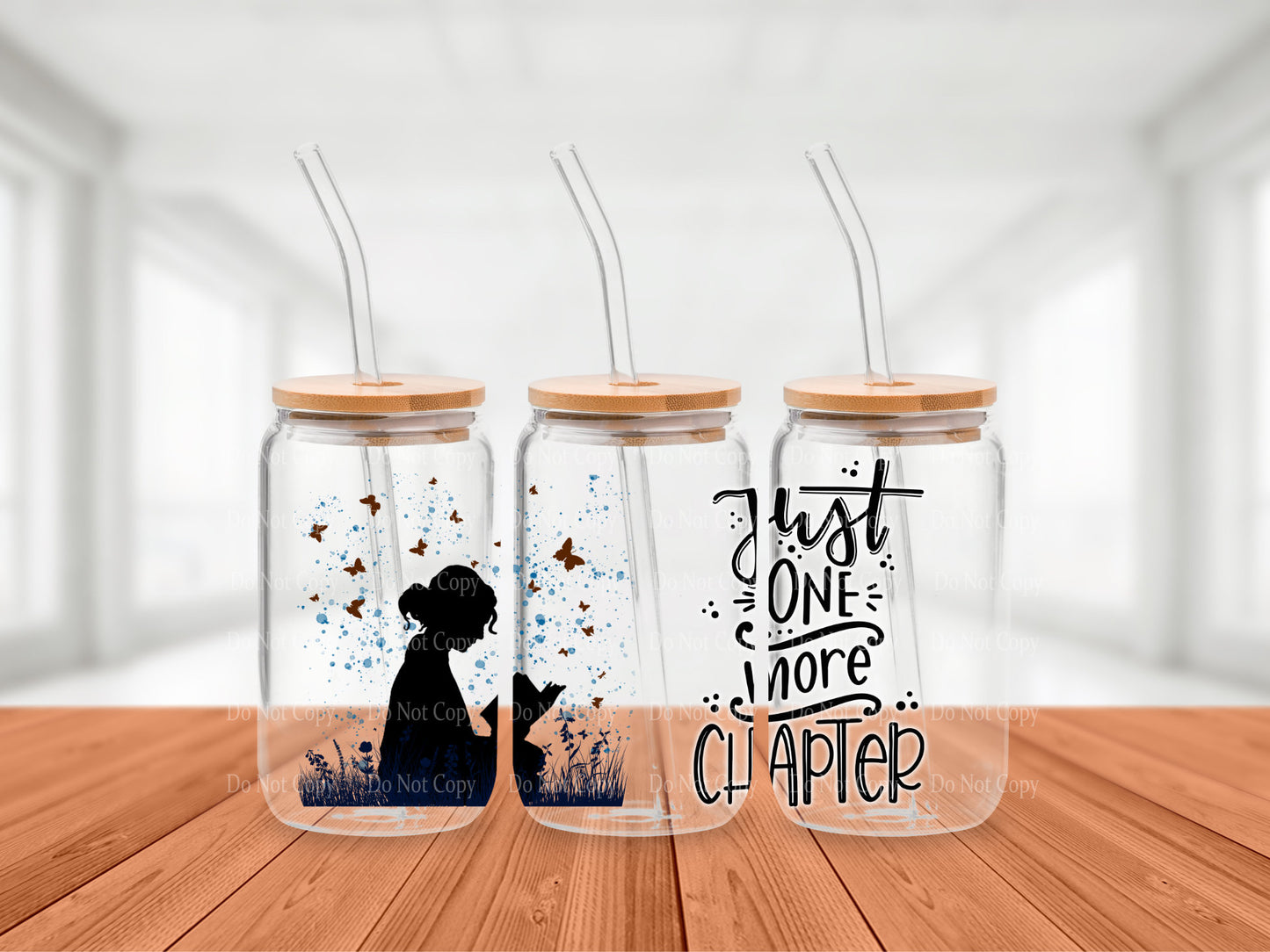 Just one More Chapter Cold Brew Glass Tumbler