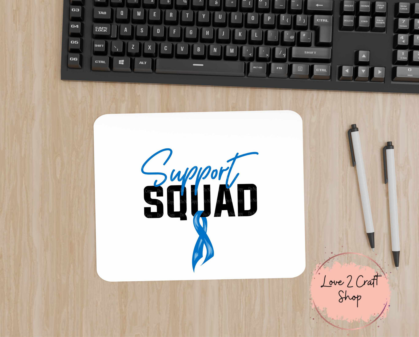 Colon Cancer ribbon Support Squad Mouse Pad 7.5" x 9"