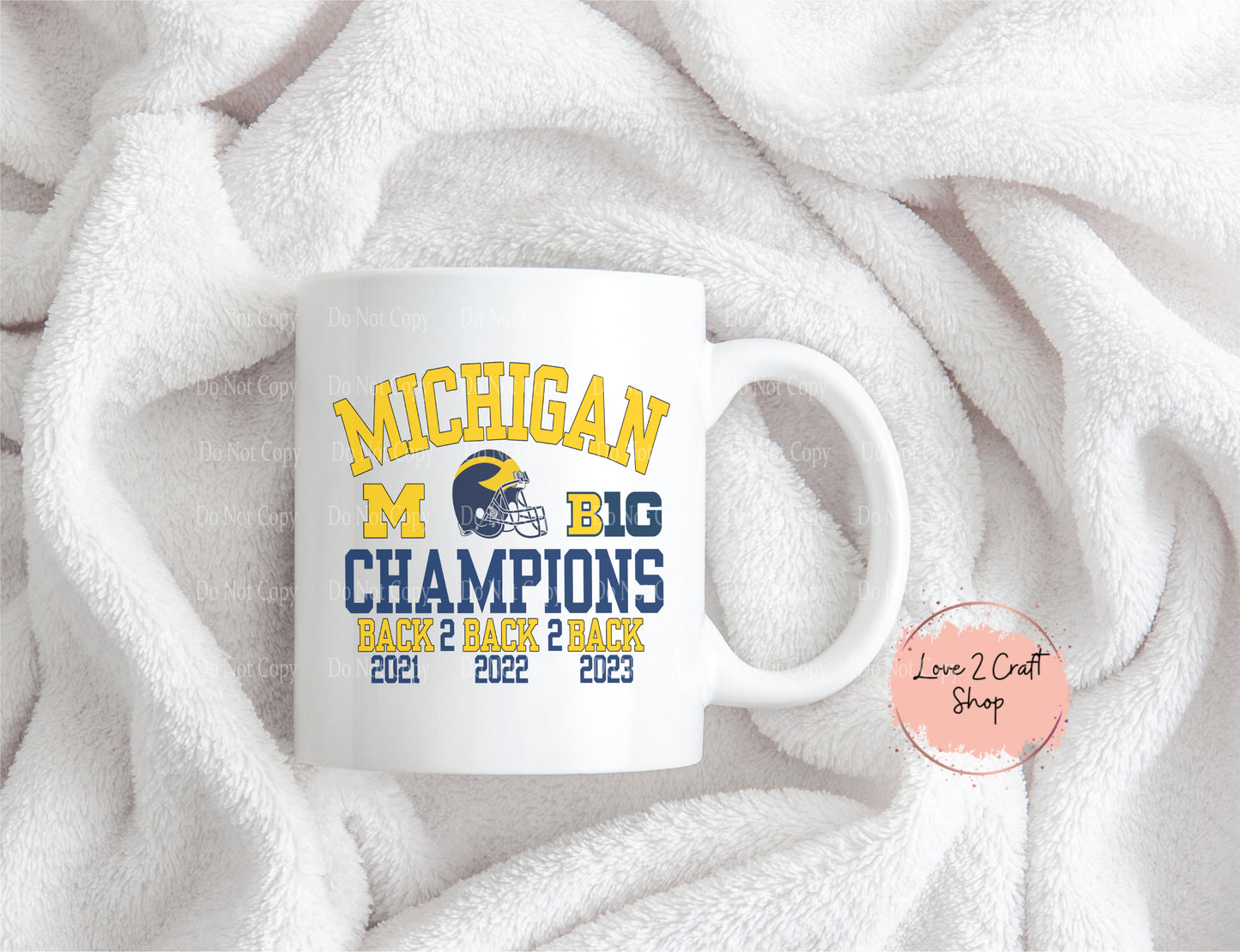 Michigan Wolverines Football 2023 Back to Back champions Mug