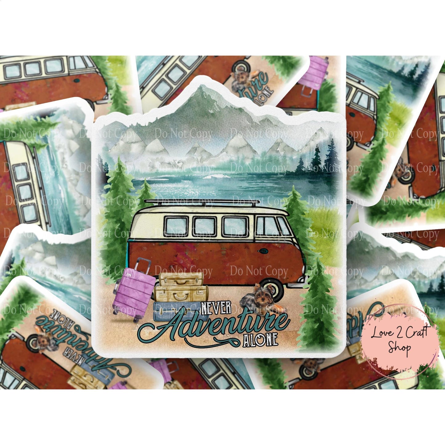 Never adventure alone Sticker