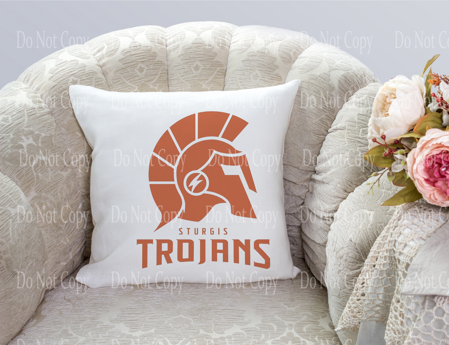 Sturgis Trojans Logo pillow