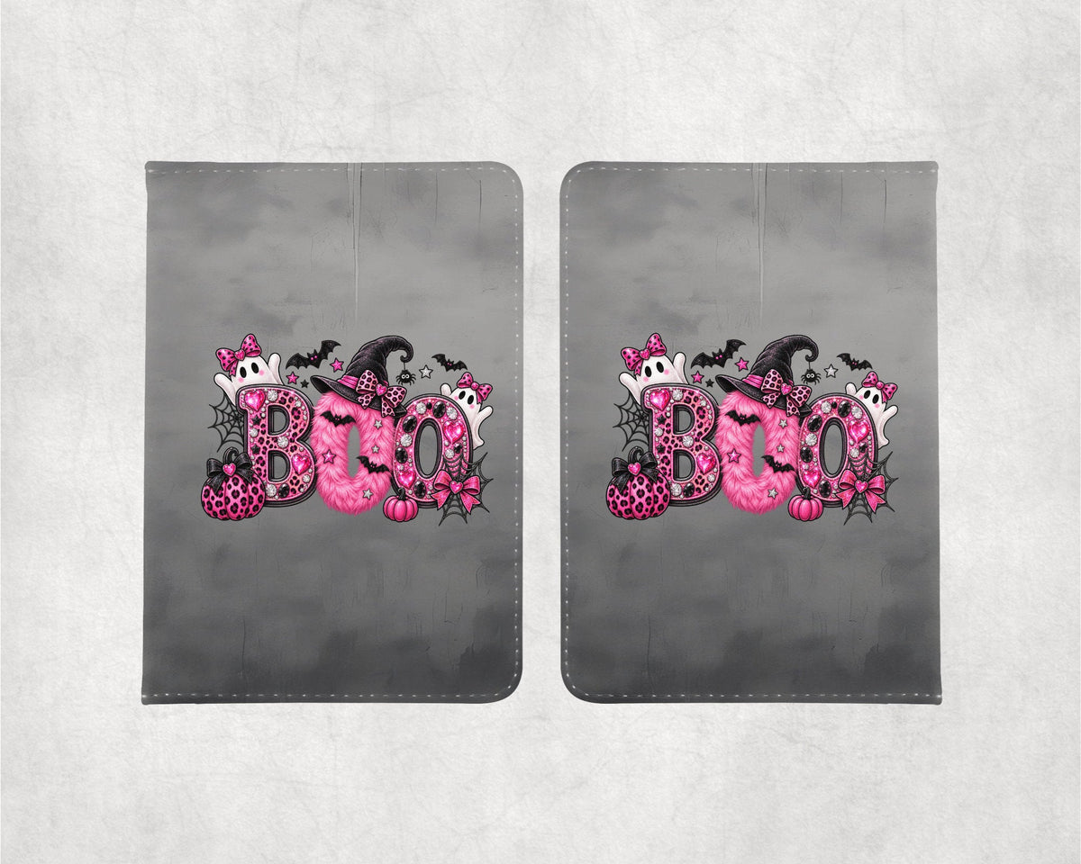 Pink BOO Halloween Passport Holder