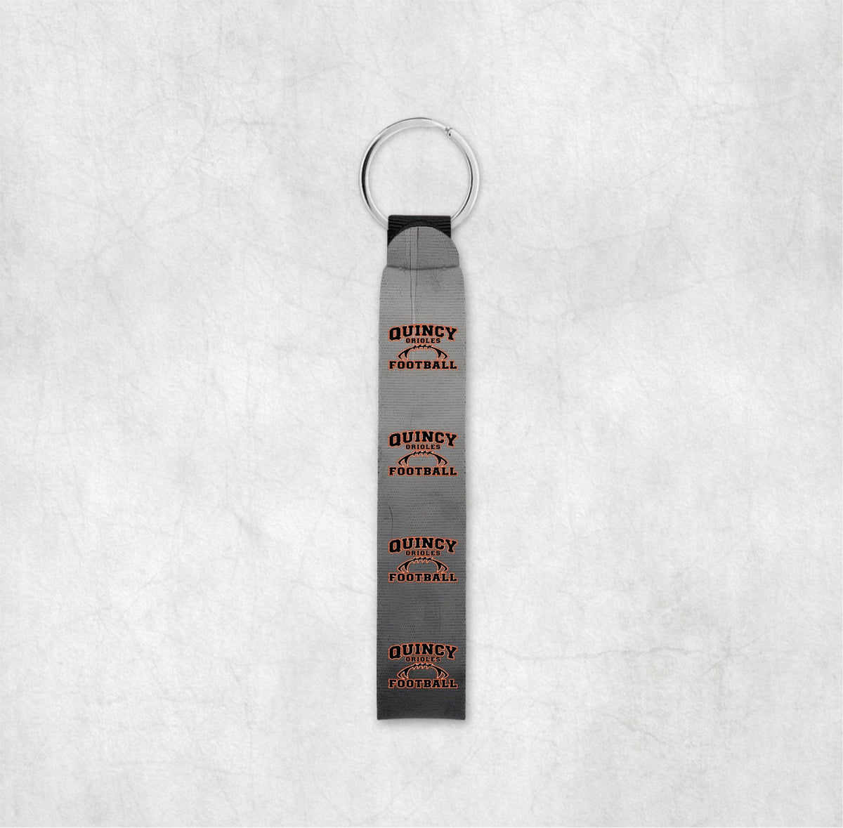 Quincy Orioles Football wristlet keychain