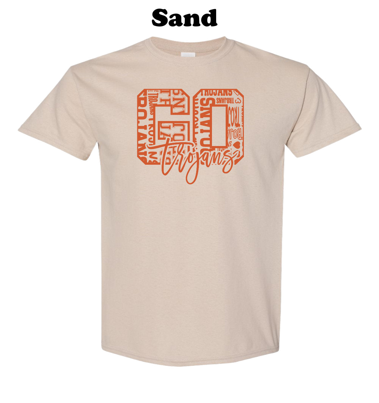 Go Trojans Orange Typography Tee