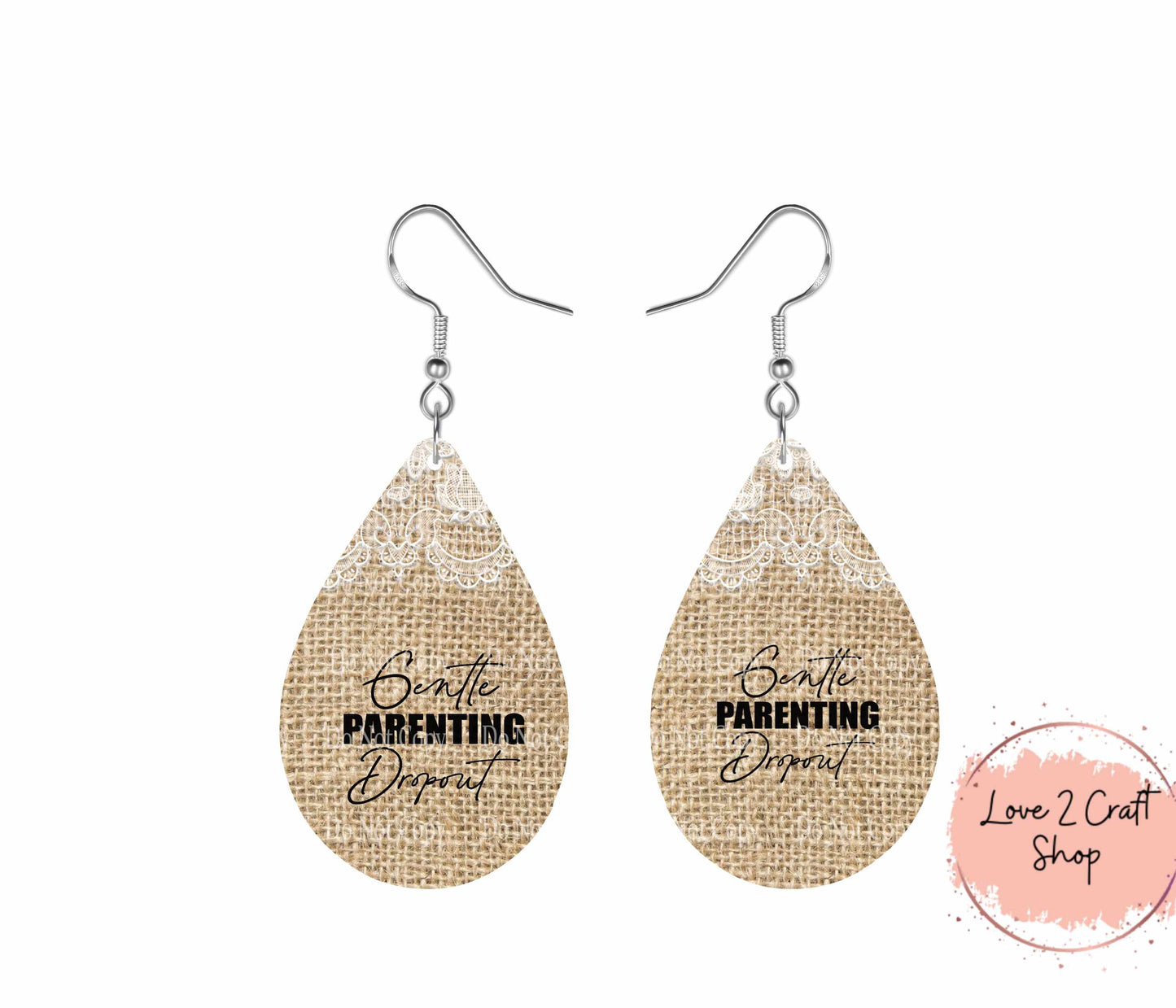 Gentle Parenting Dropout Teardrop earrings