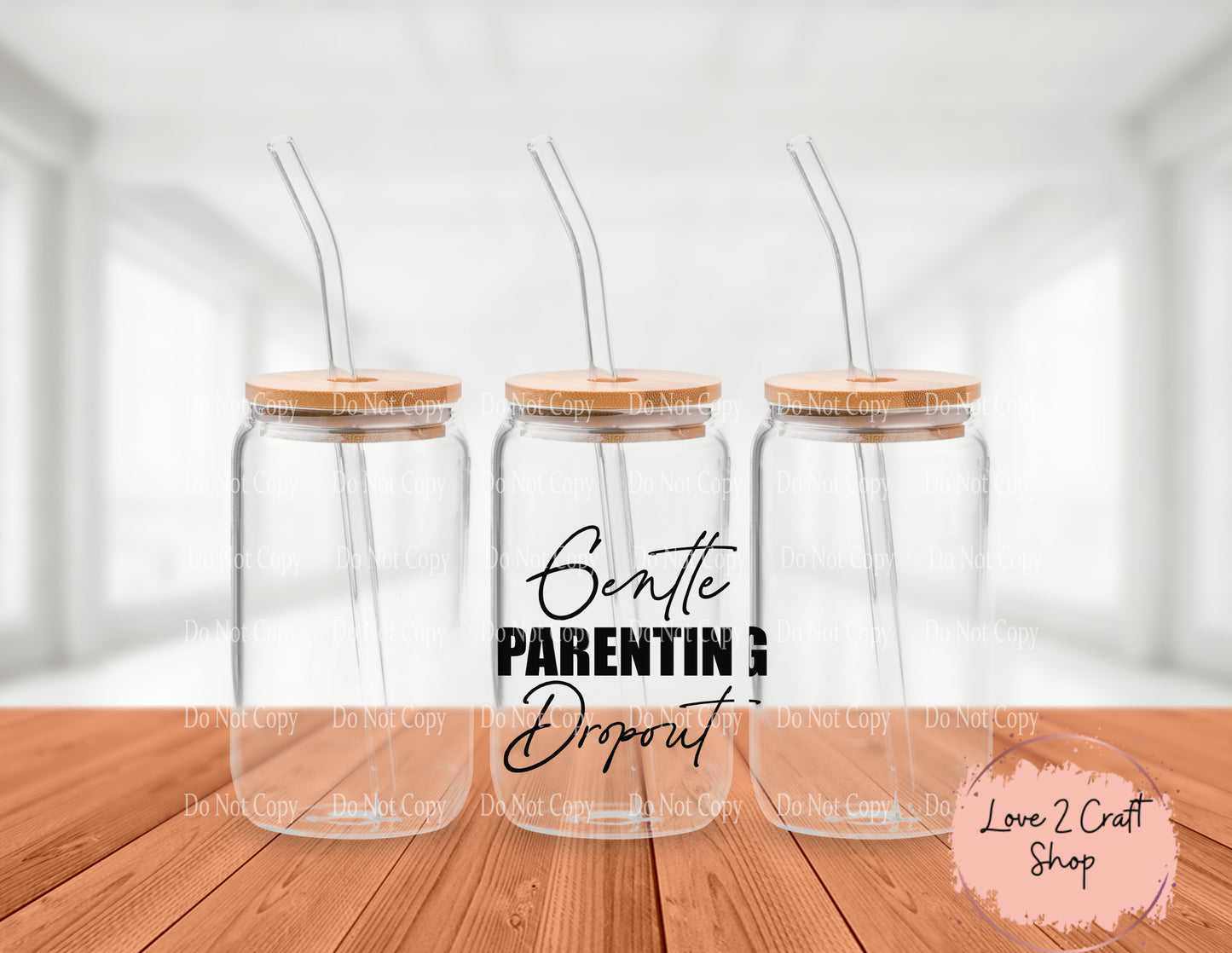Gentle Parenting Dropout Cold Brew Glass Tumbler