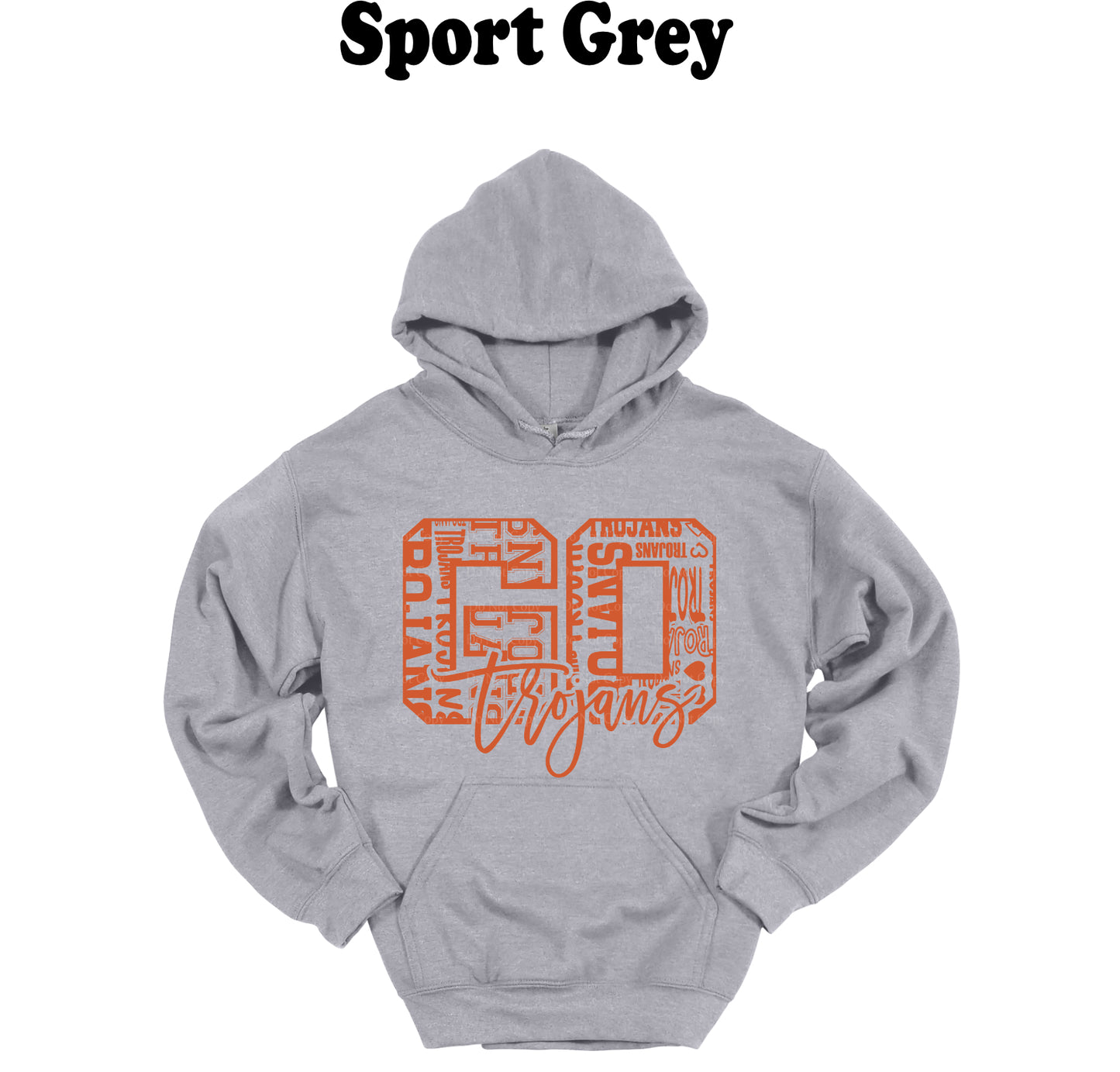 Go Trojans Orange Typography Hoodie