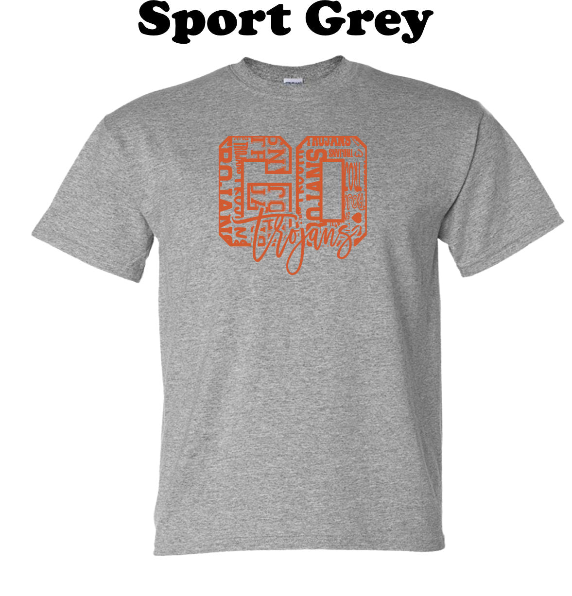 Go Trojans Orange Typography Tee