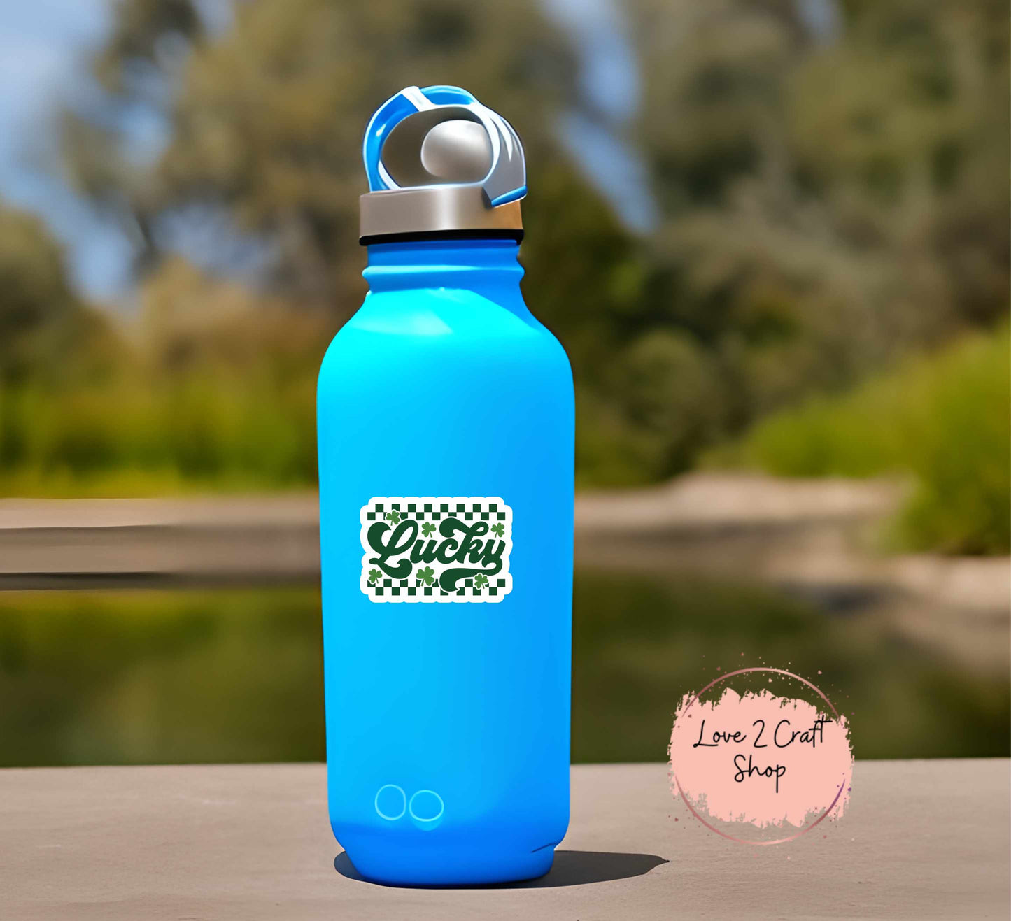 Retro Checkered Lucky St. Patrick's Day Stickers