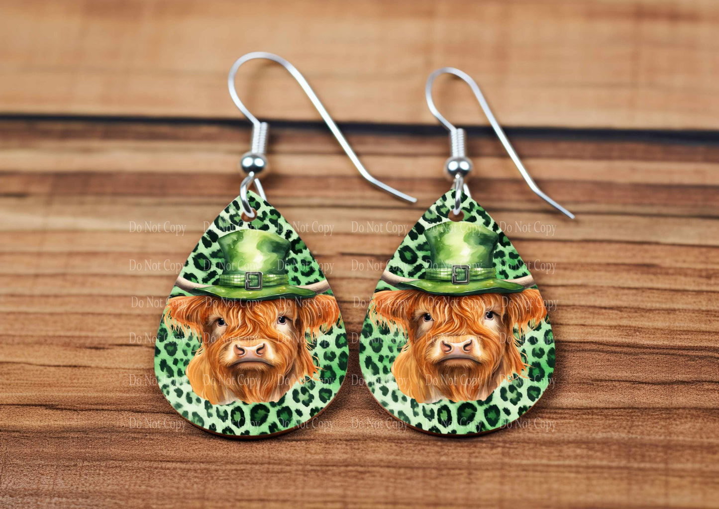 St Patricks Day group 6 - 4 styles teardrop earrings