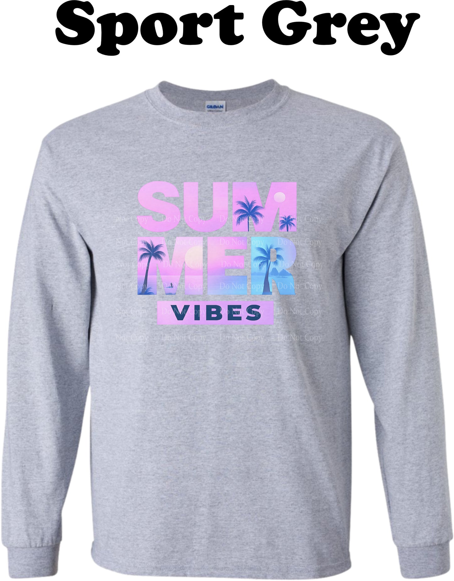 Summer Vibes with palm trees Long Sleeve