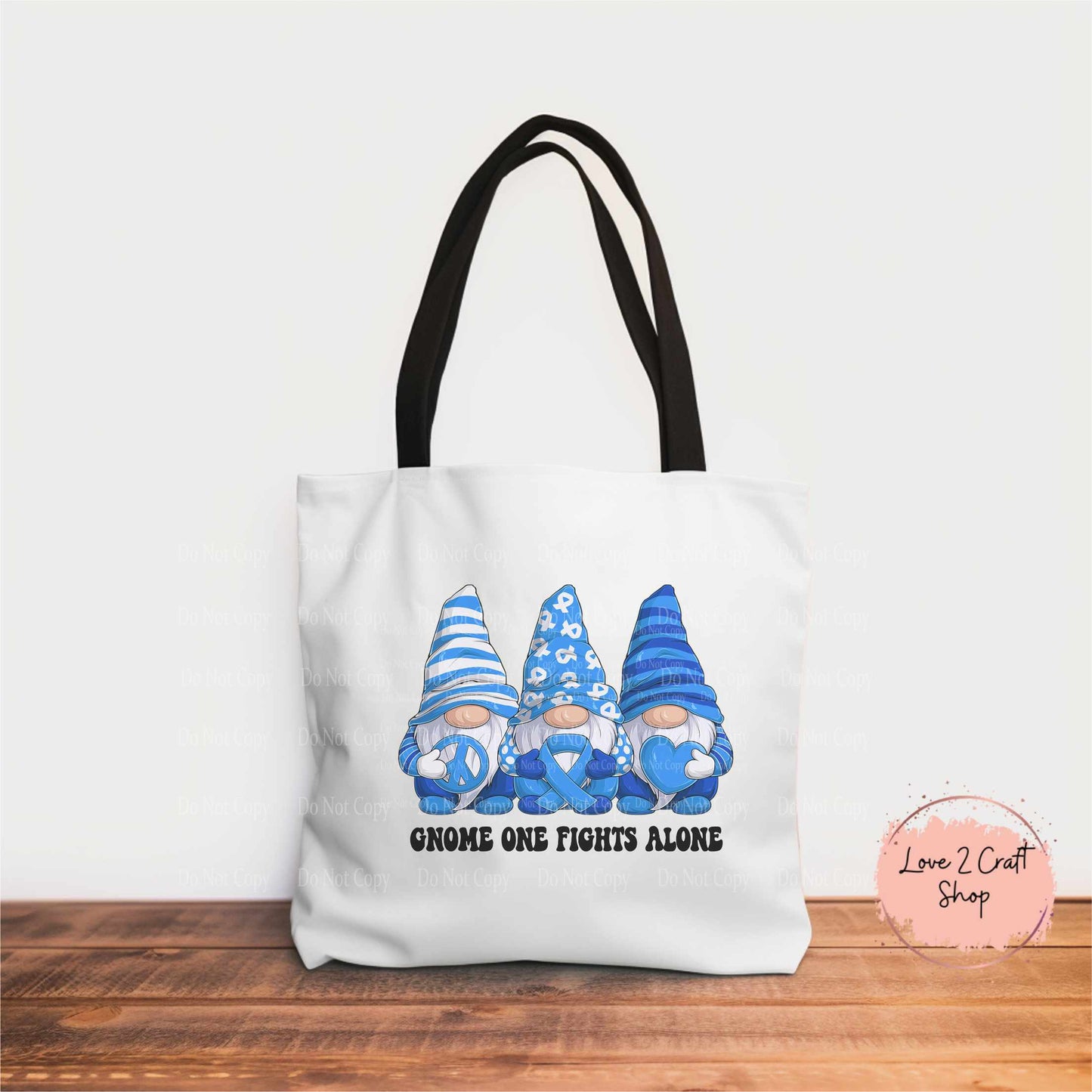 Colon Cancer Gnome One Fights Alone 18.5" Tote