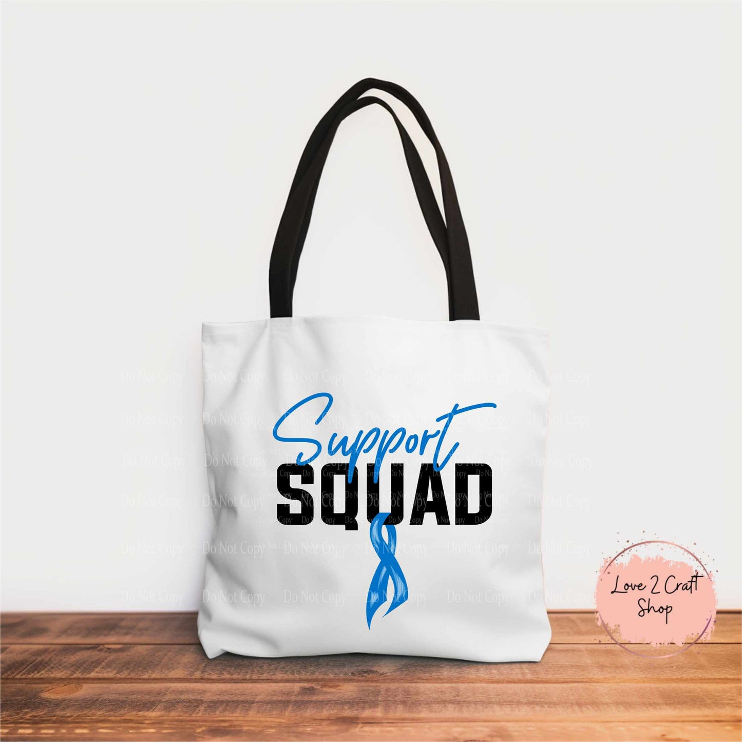 Colon Cancer ribbon Support Squad 18.5" Tote