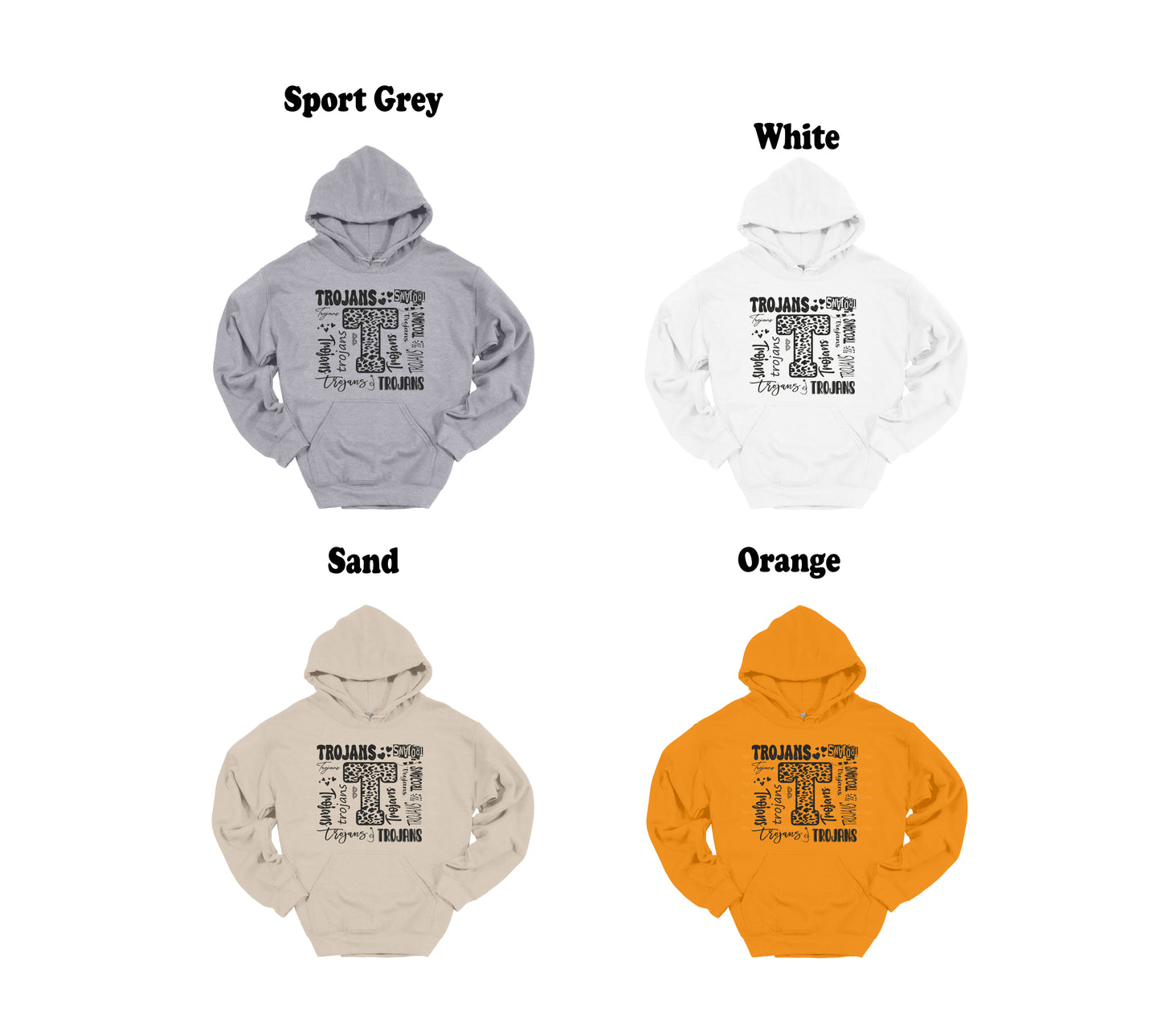 Sturgis Trojans Square Typography Hooded Sweatshirt