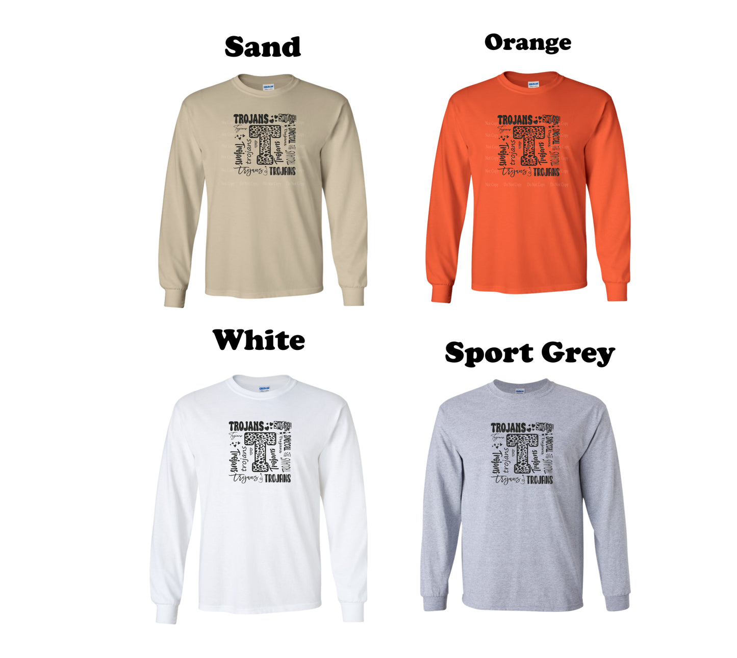 Sturgis Trojans Square Typography Long Sleeve