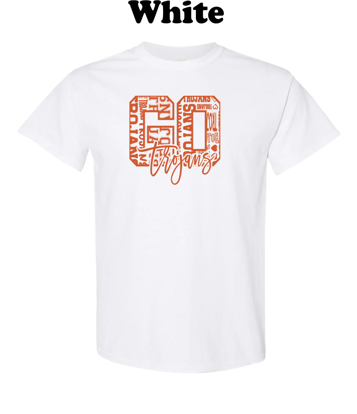 Go Trojans Orange Typography Tee