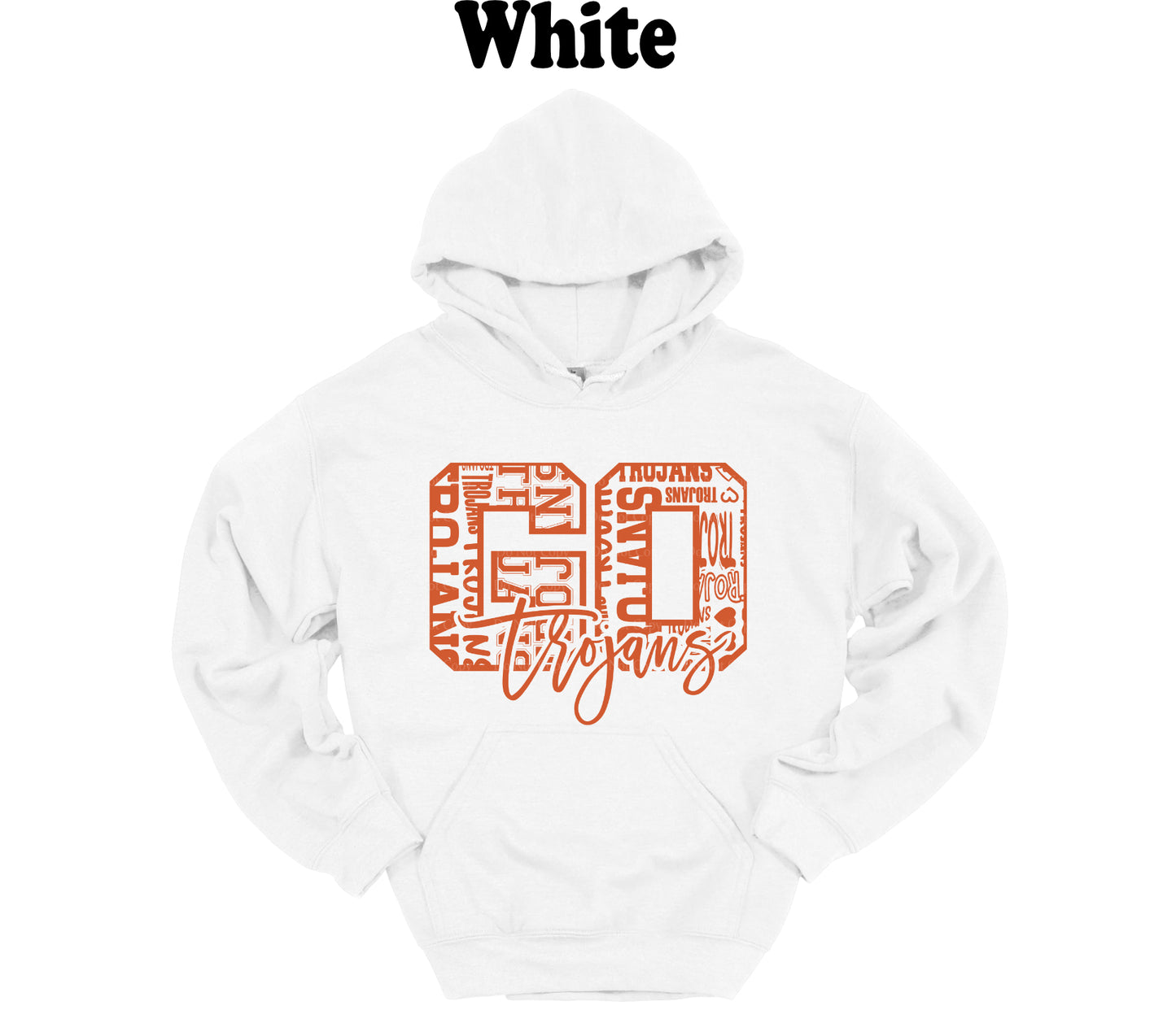 Go Trojans Orange Typography Hoodie