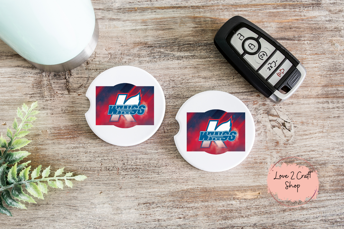 Kalamazoo K-Wings hockey Car Coasters