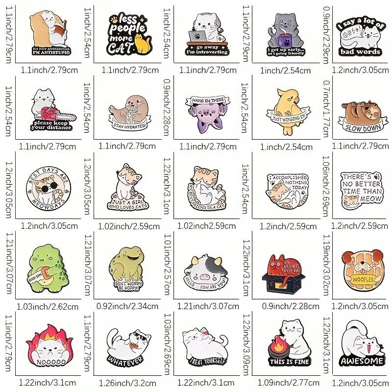 Animal Pins with Fun Phrases