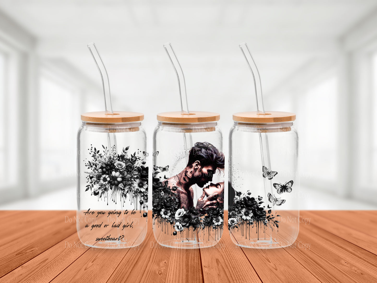 Good Girl or Bad Girl Dark Romance Cold Brew Glass Tumbler