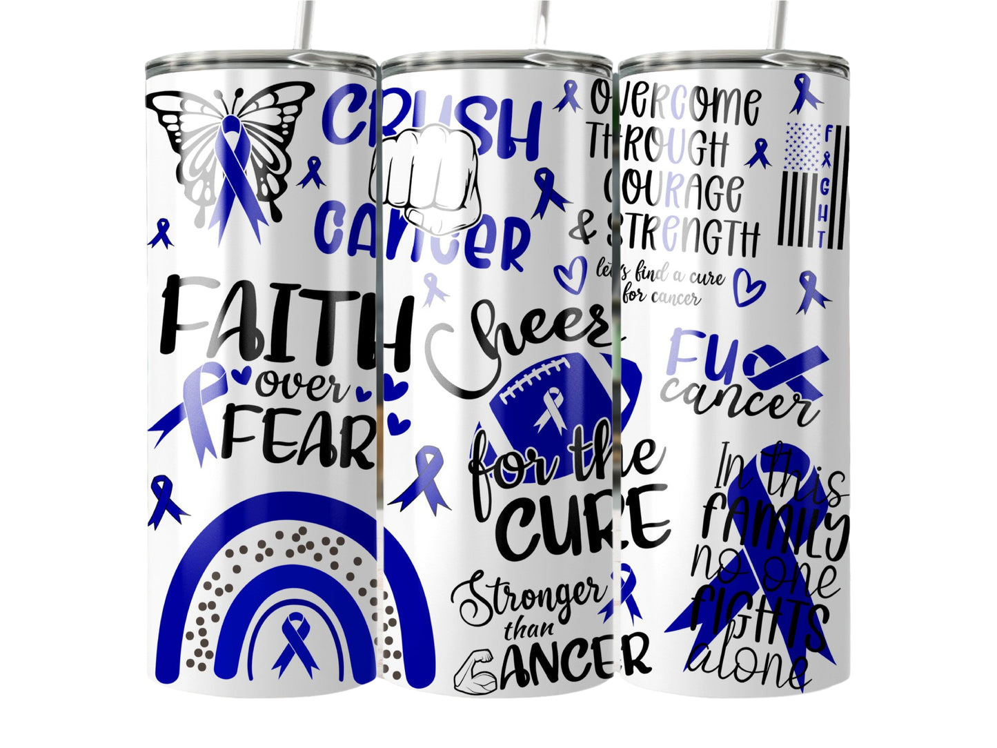 Colon Cancer Faith Tumbler
